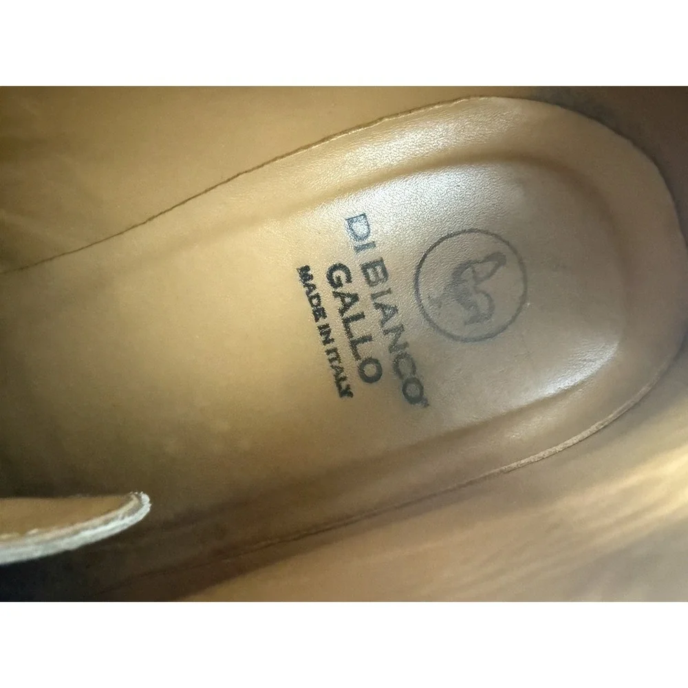 Di Bianco Gallo Mens Tan Beige Suede Lace Up Chukkas Boots Sz. 9 Made In Italy